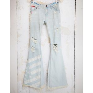 Free People American Flag Bell bottom